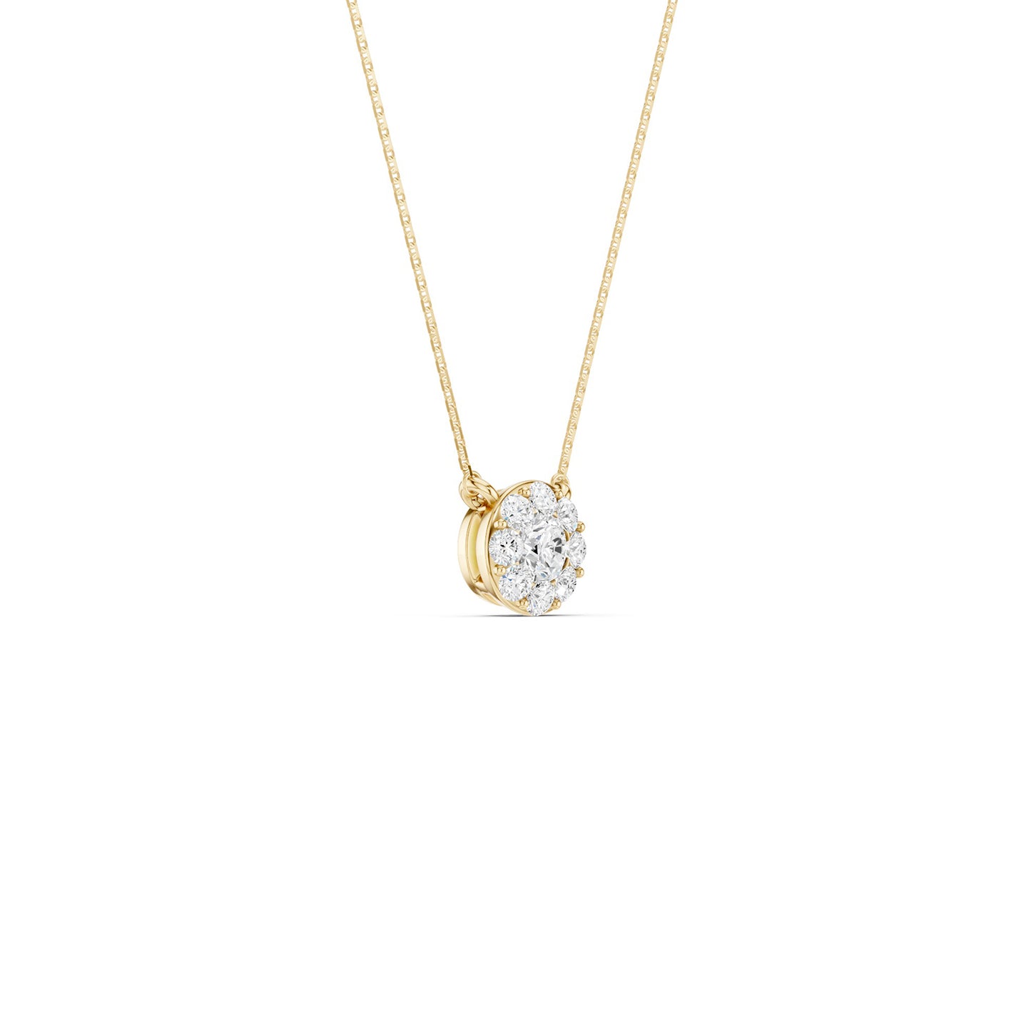 Brilliant Cluster Pendant Necklace