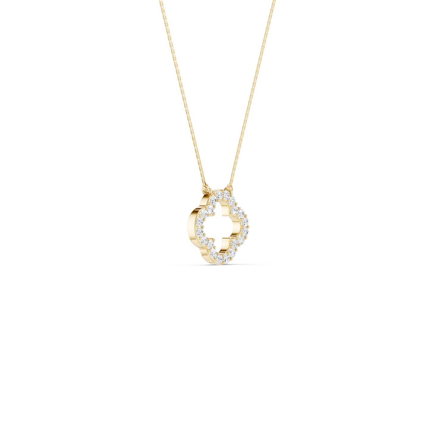 Clover Silhouette Pendant Necklace