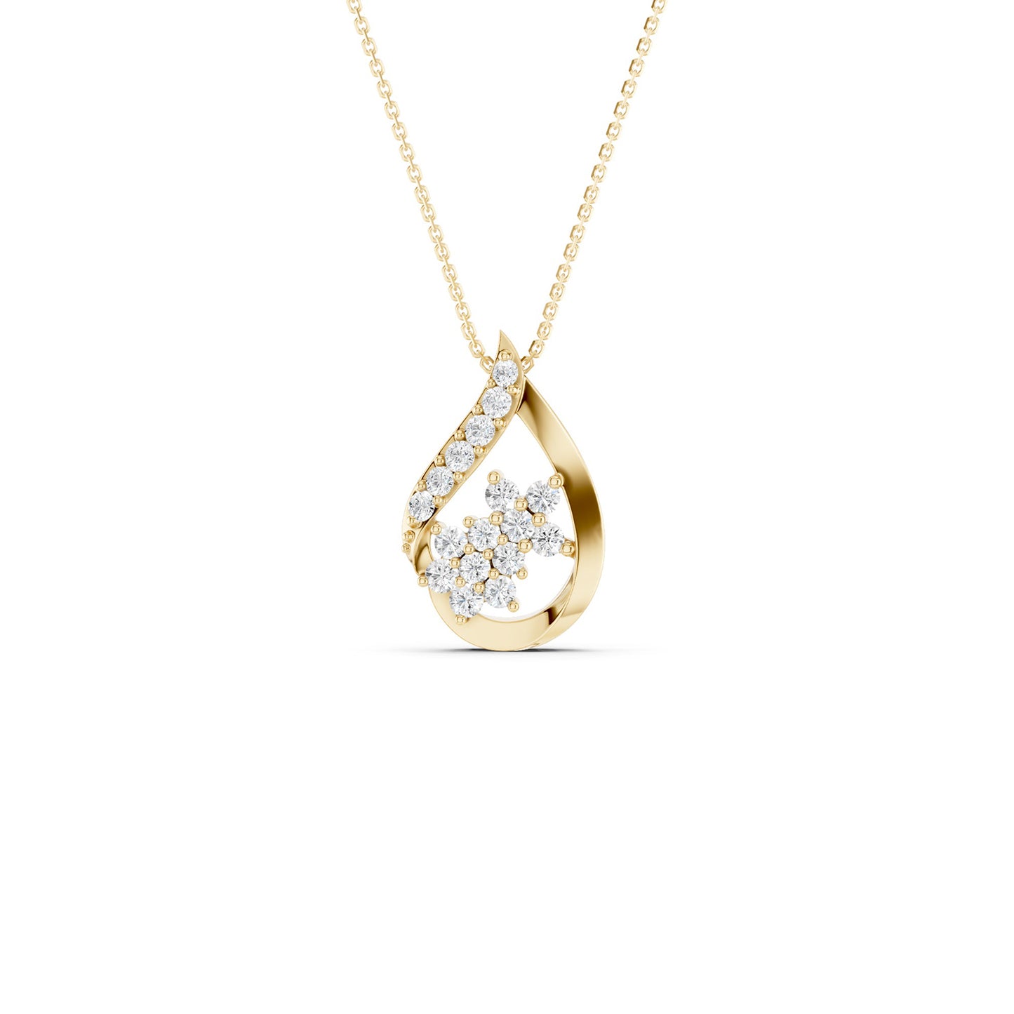 Teardrop Dual Bloom Pendant