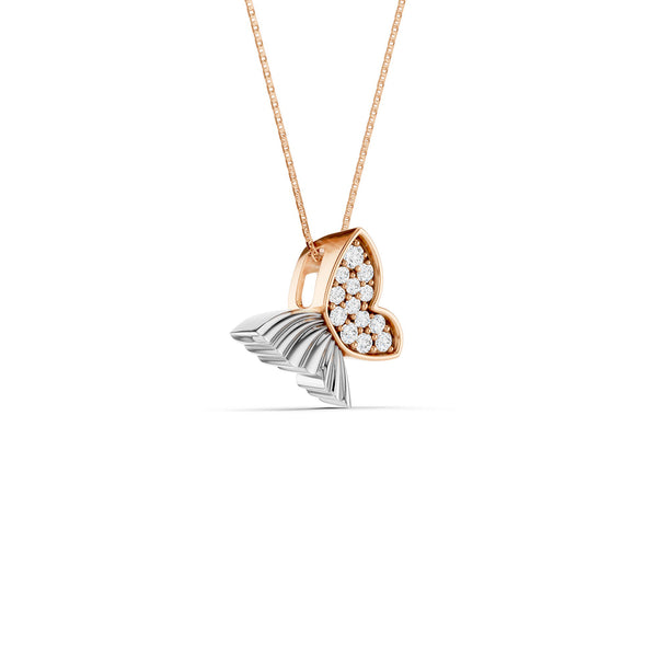 Dual-Tone Butterfly Pendant