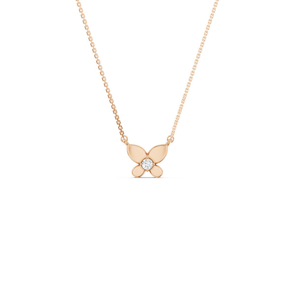 Butterfly Solitaire Necklace