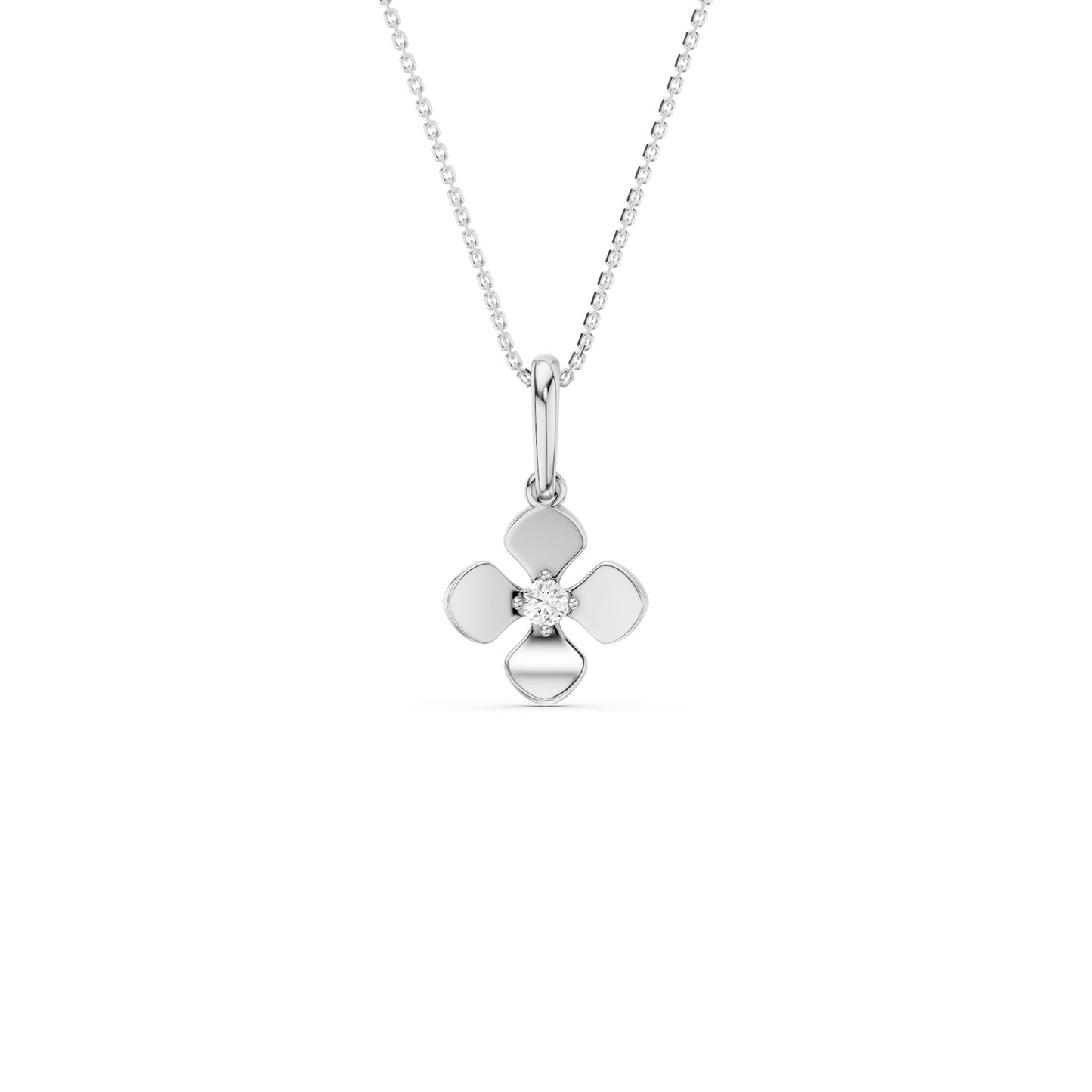 La Fleur 4-Petal Solitaire Pendant