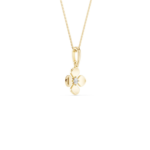 La Fleur 4-Petal Solitaire Pendant