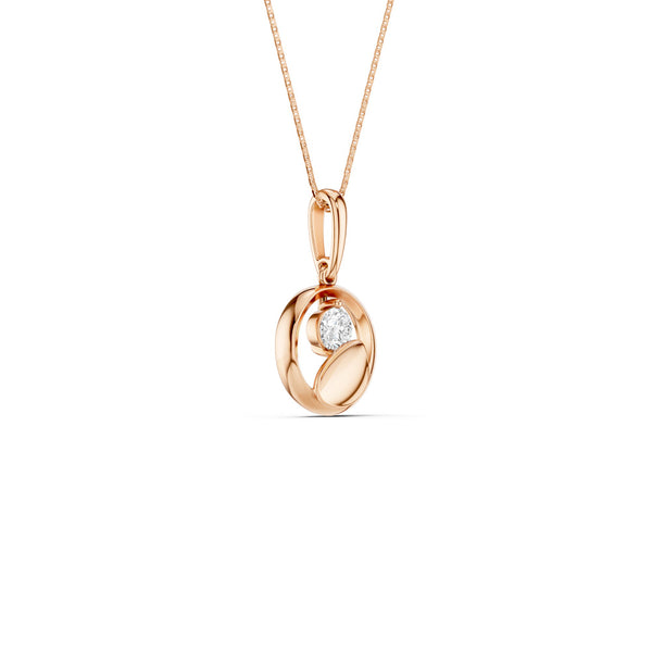 Open-Circle Leaf Pendant