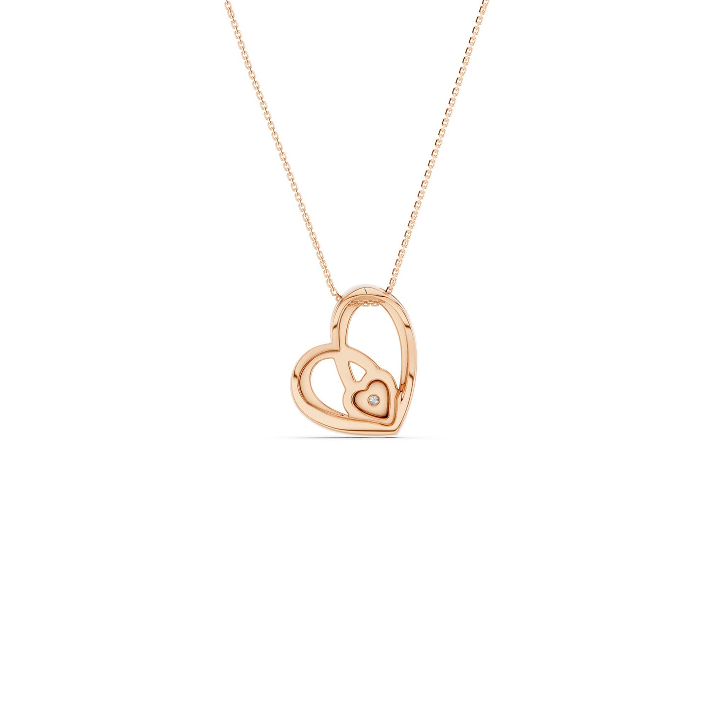 Intertwined Double Heart Pendant
