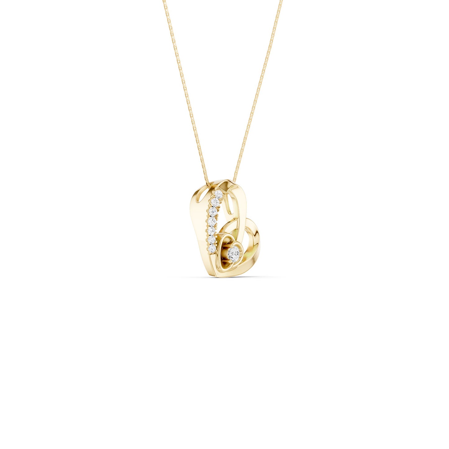 Intertwined Double Heart Pendant