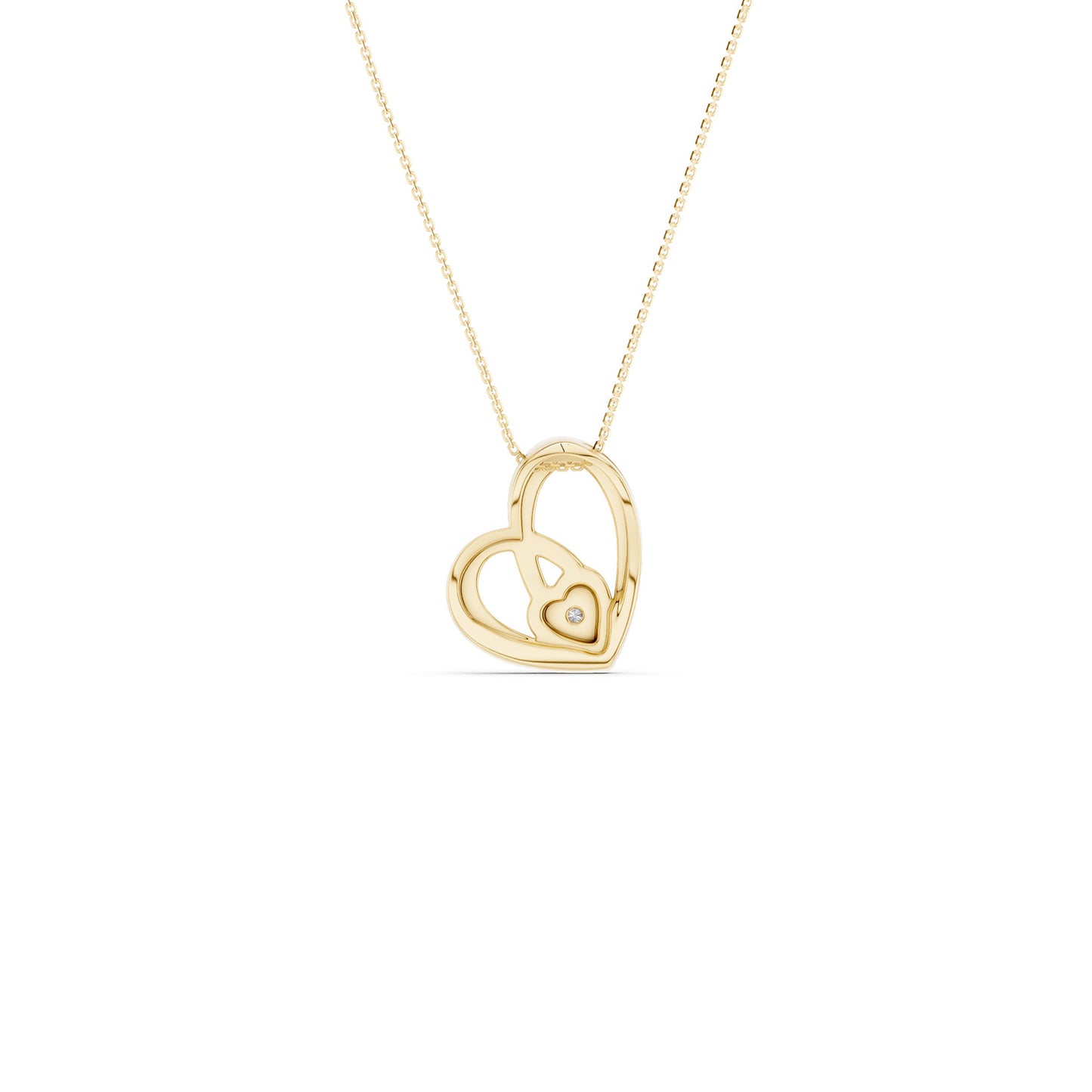 Intertwined Double Heart Pendant