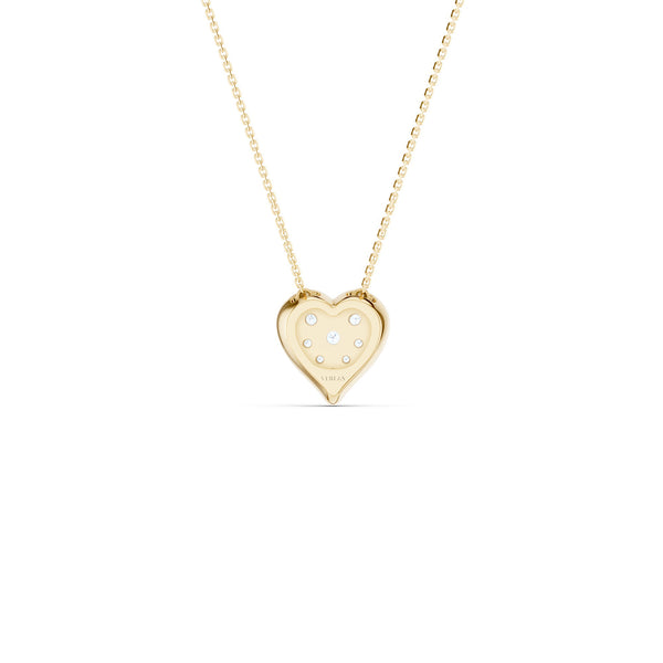 Bezel-Framed Heart Cluster Necklace
