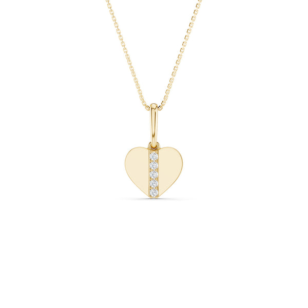 Split Pave Heart Pendant
