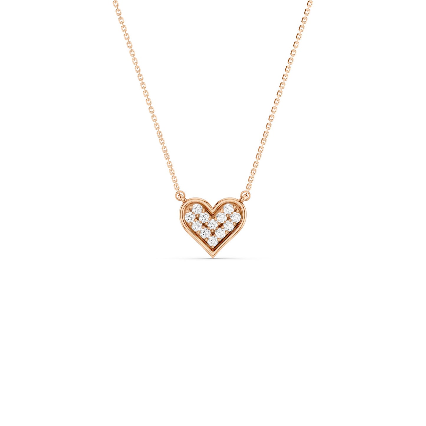 Cluster Heart Necklace