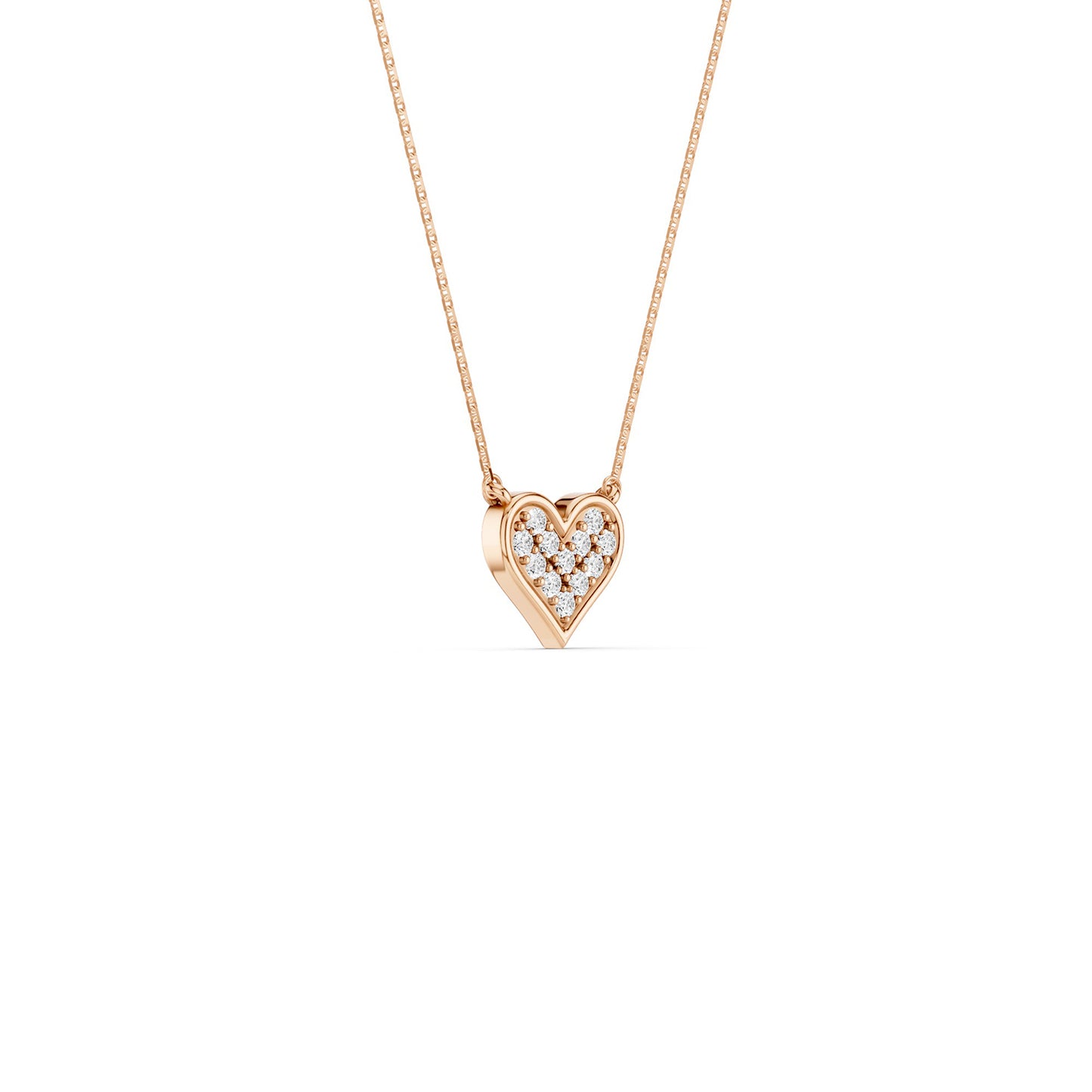 Cluster Heart Necklace