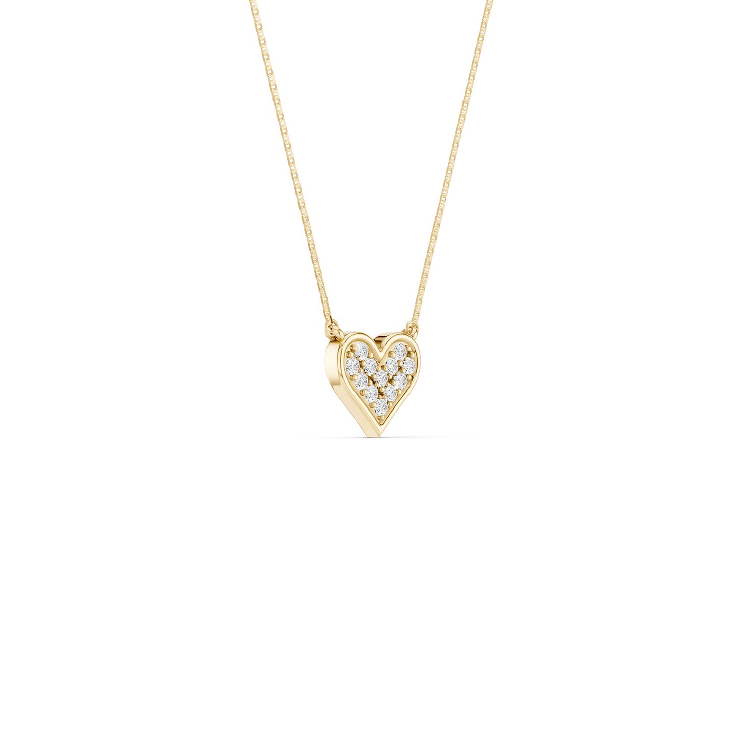 Cluster Heart Necklace