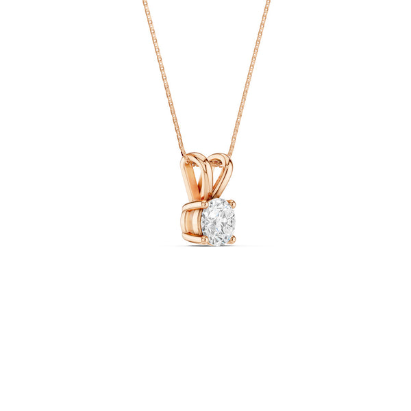 Round Solitaire V-Bail Pendant