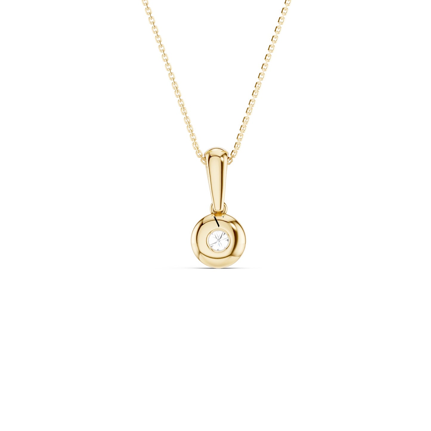 Twisted-Edge Solitaire Pendant
