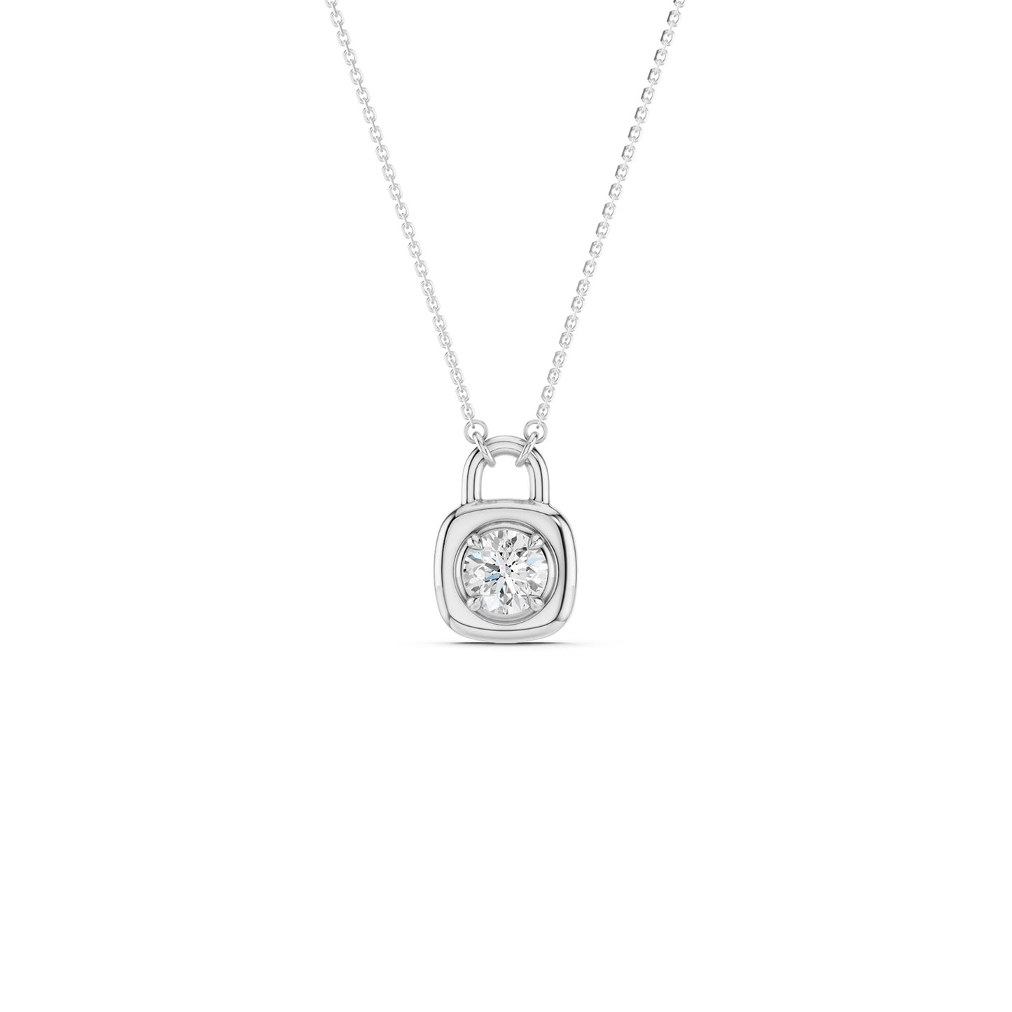 Round-Cut Lock Necklace