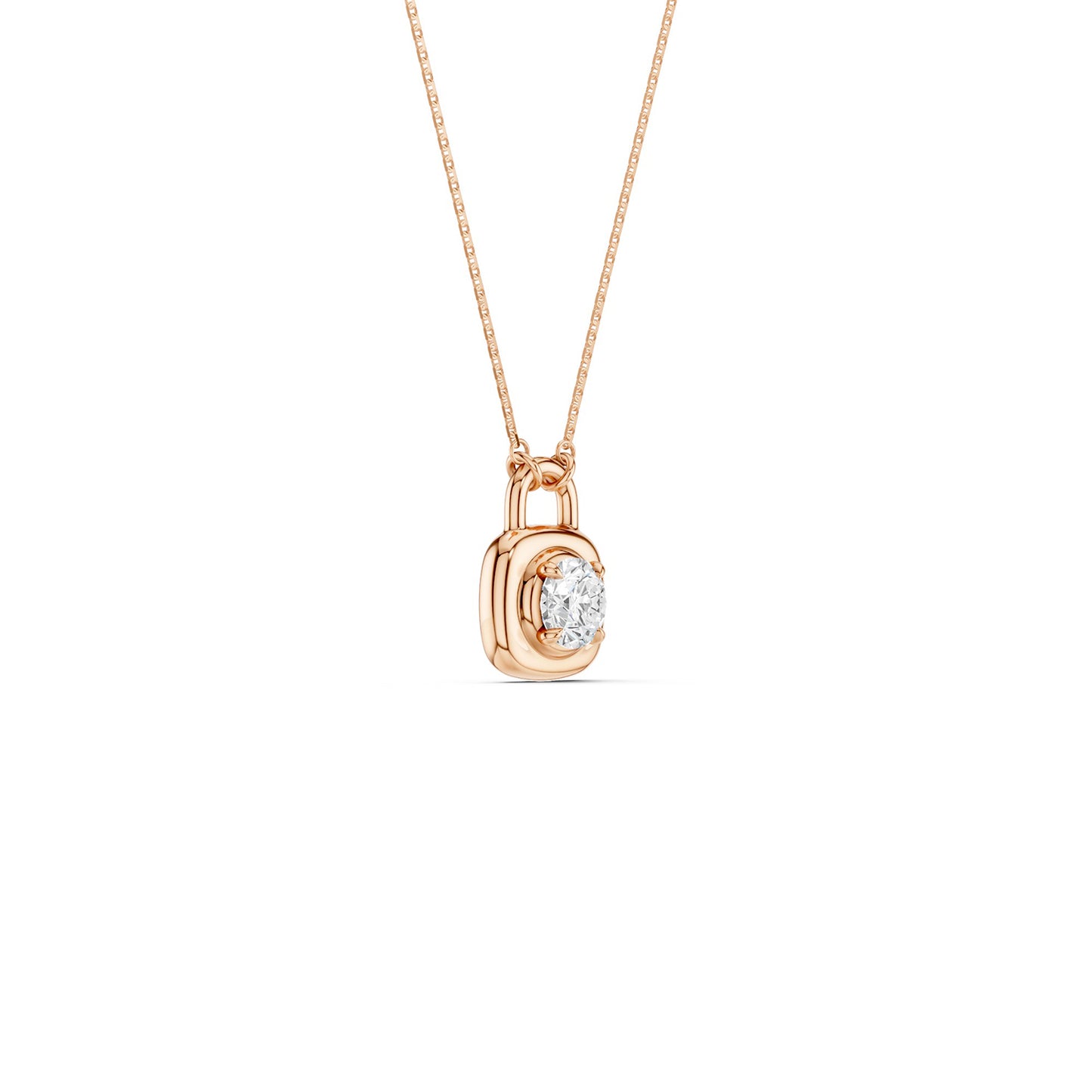 Round-Cut Lock Necklace
