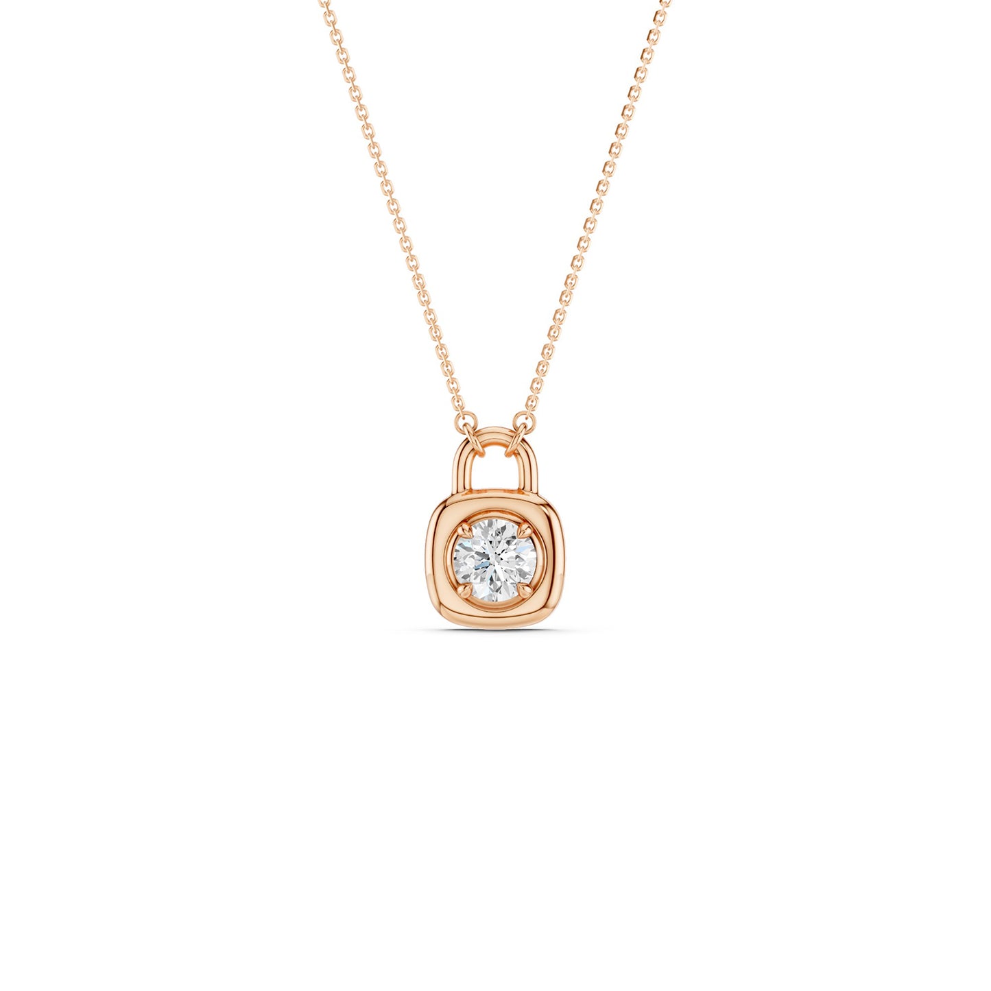 Round-Cut Lock Necklace