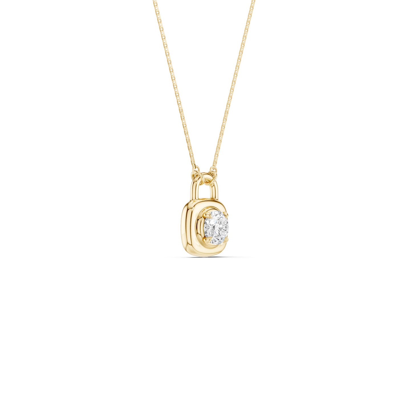 Round-Cut Lock Necklace