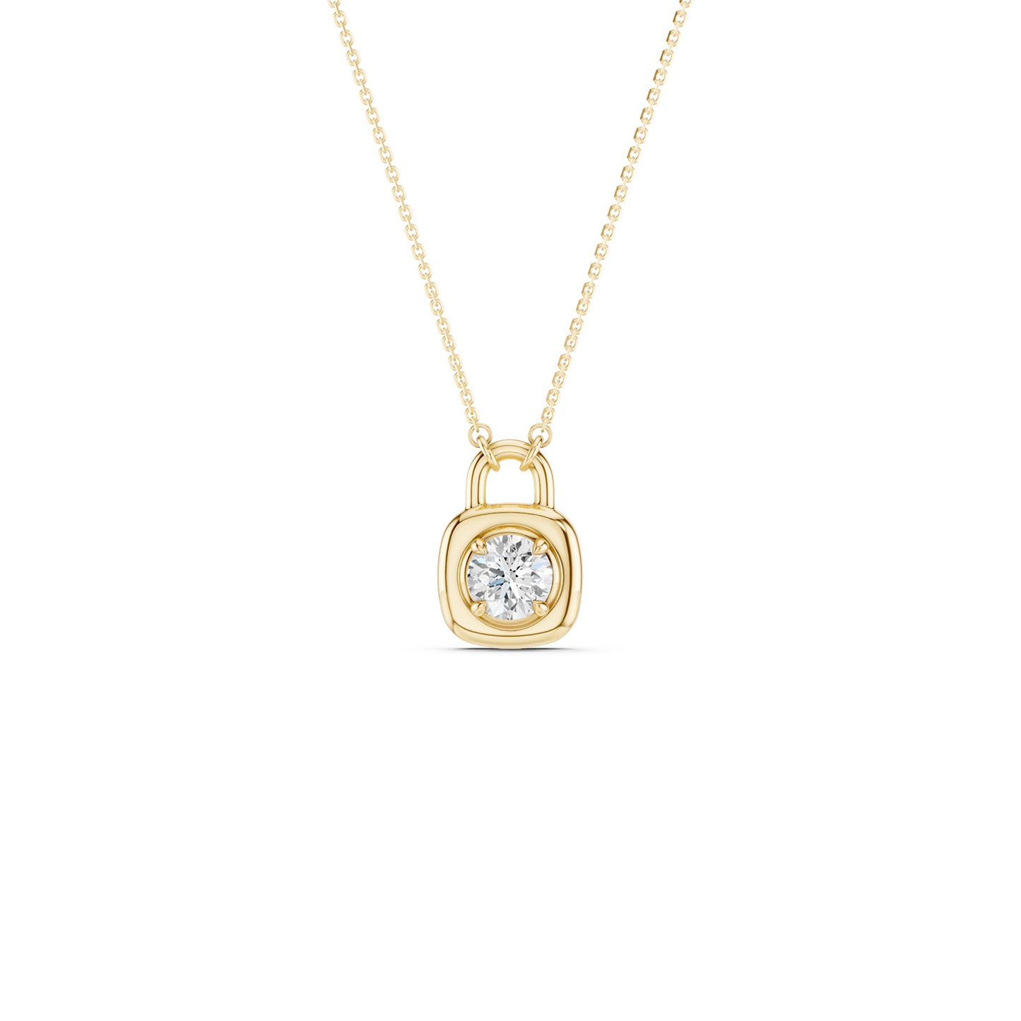 Round-Cut Lock Necklace