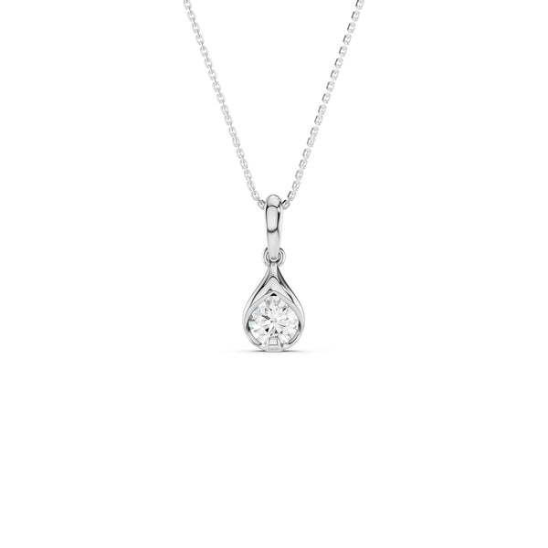 Round-Cut Dewdrop Pendant