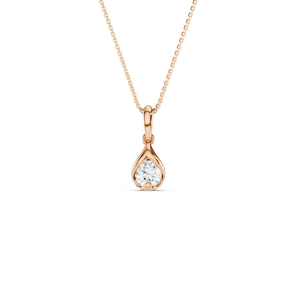 Round-Cut Dewdrop Pendant