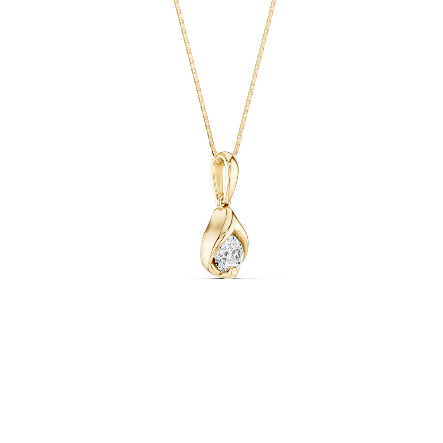 Round-Cut Dewdrop Pendant