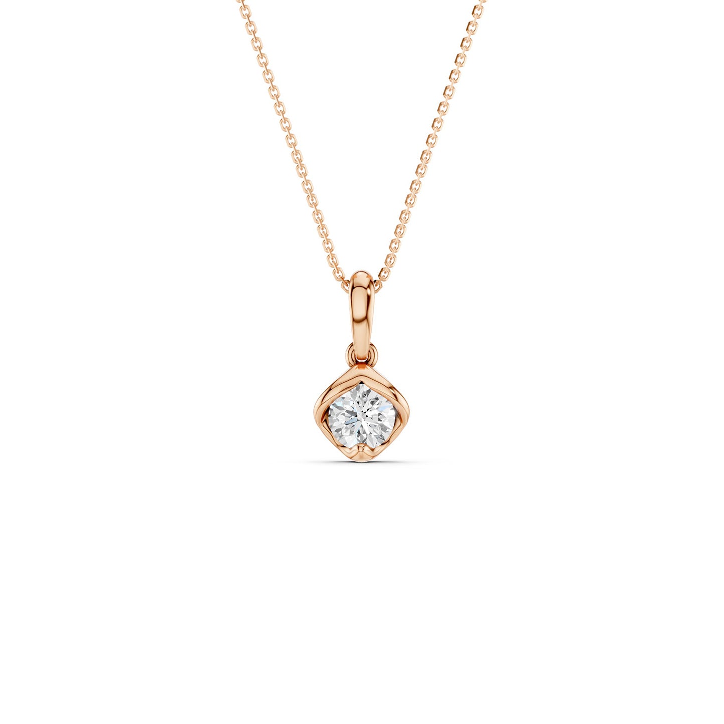 Cradled Round Pendant