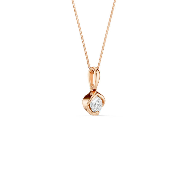 Cradled Round Pendant