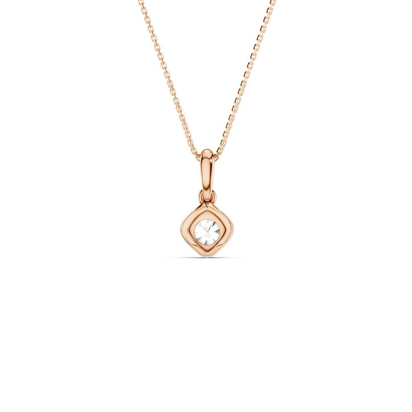 Cradled Round Pendant