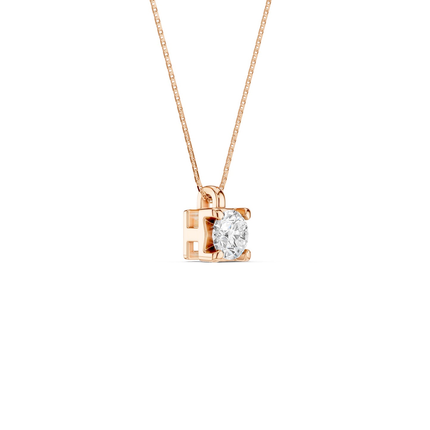Faceted Round-Cut Open-H Pendant
