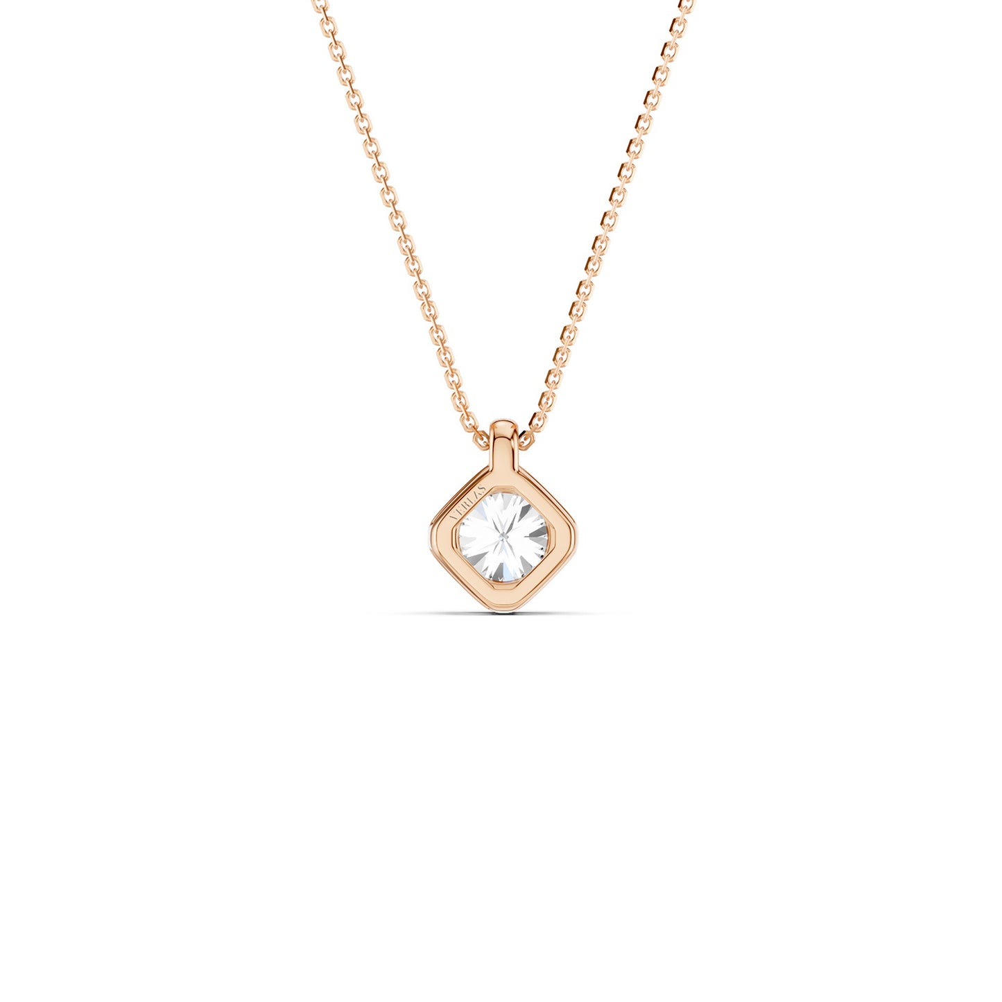 Twin Arc Solitaire Pendant