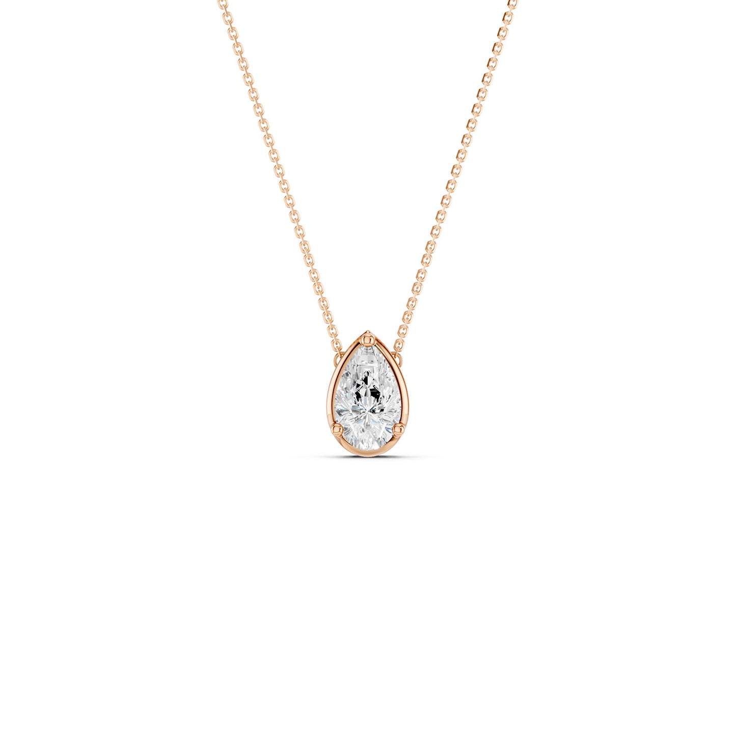 Floating Pear-Cut Necklace