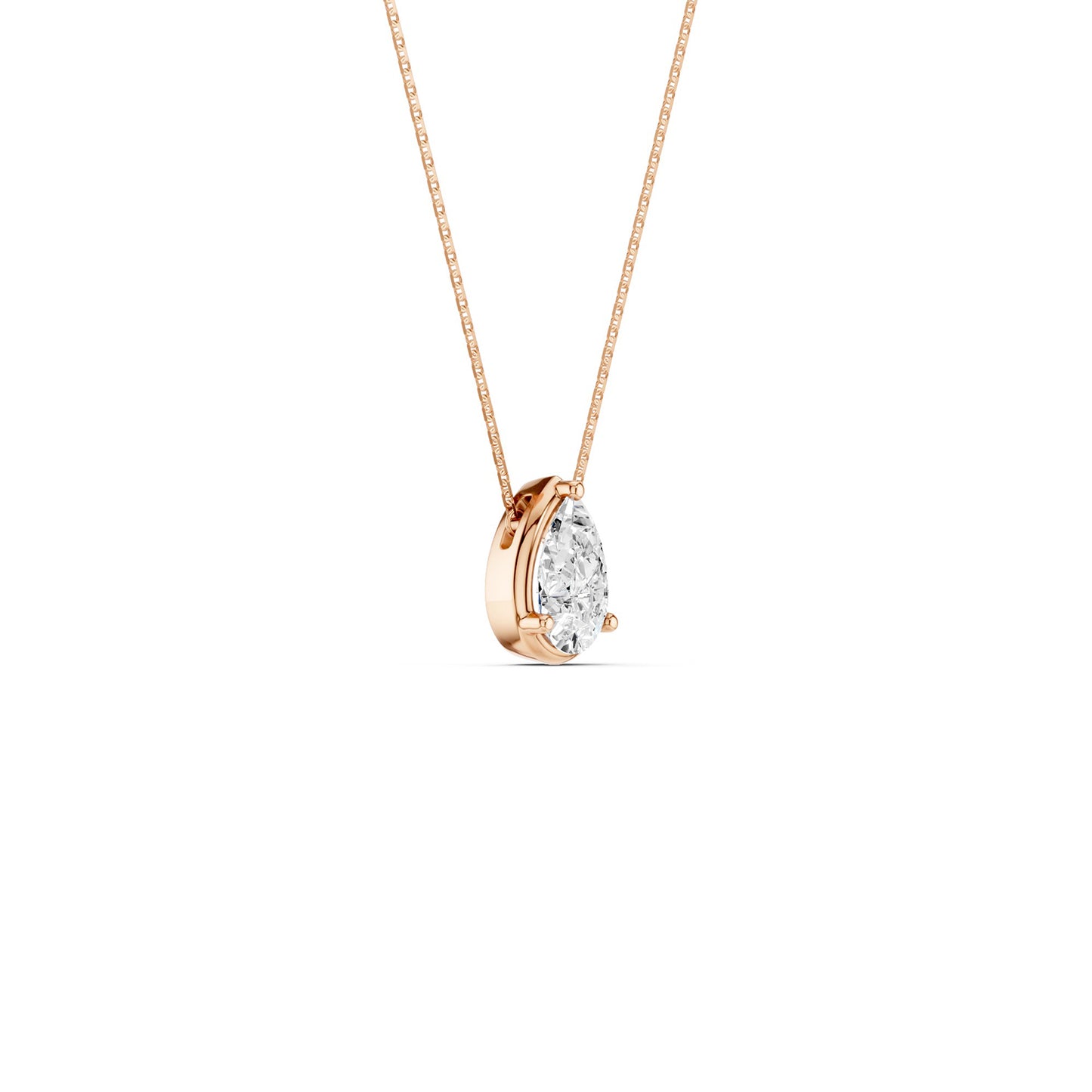Floating Pear-Cut Necklace