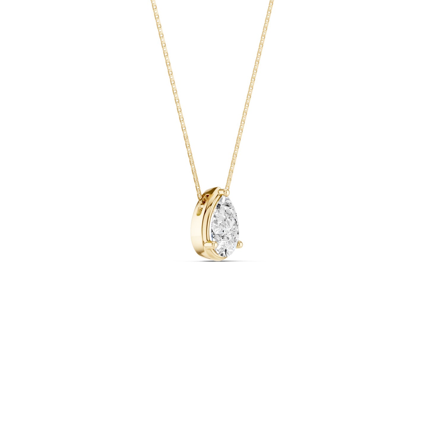 Floating Pear-Cut Necklace