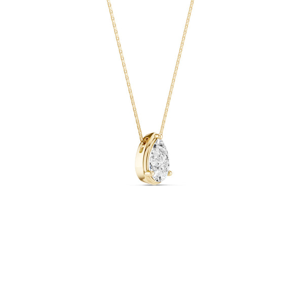 Floating Pear-Cut Necklace