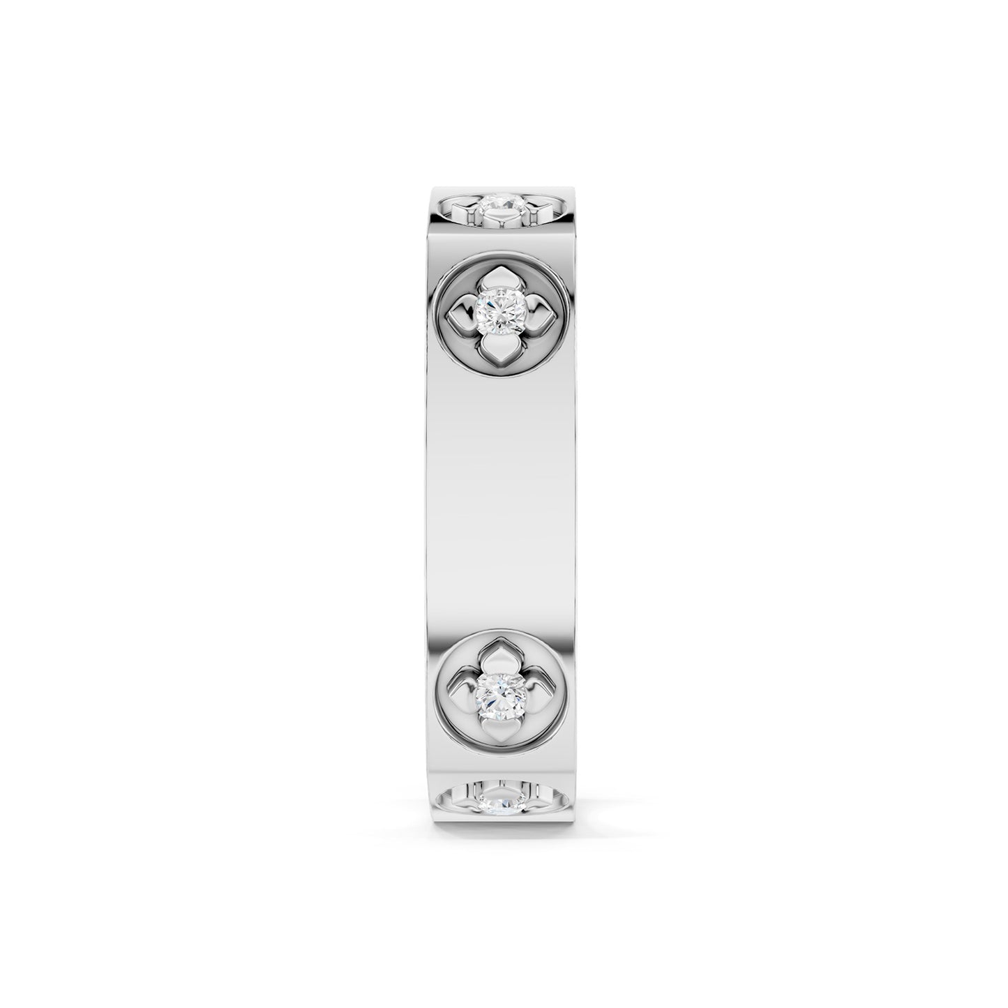 La Fleur 8 Round-Cut 4.10mm Square Band
