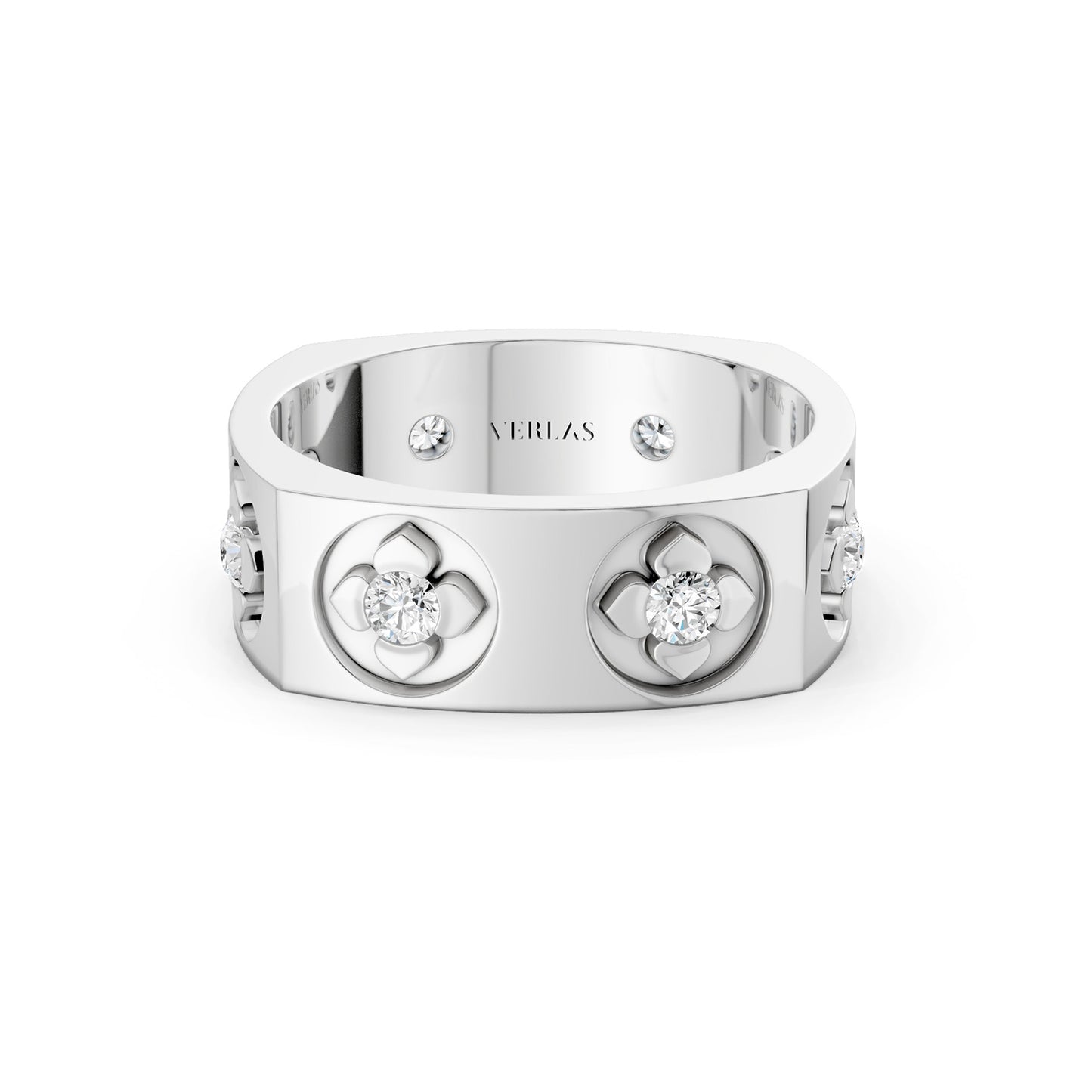 La Fleur 8 Round-Cut 6.10mm Square Band