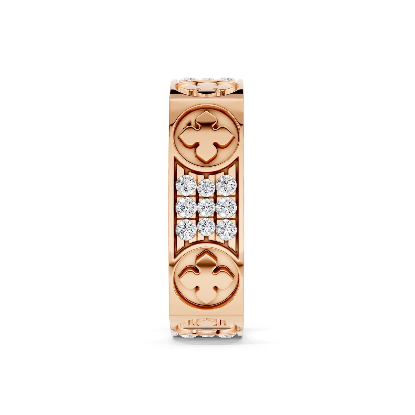La Fleur 3-Rows 5mm Square Band