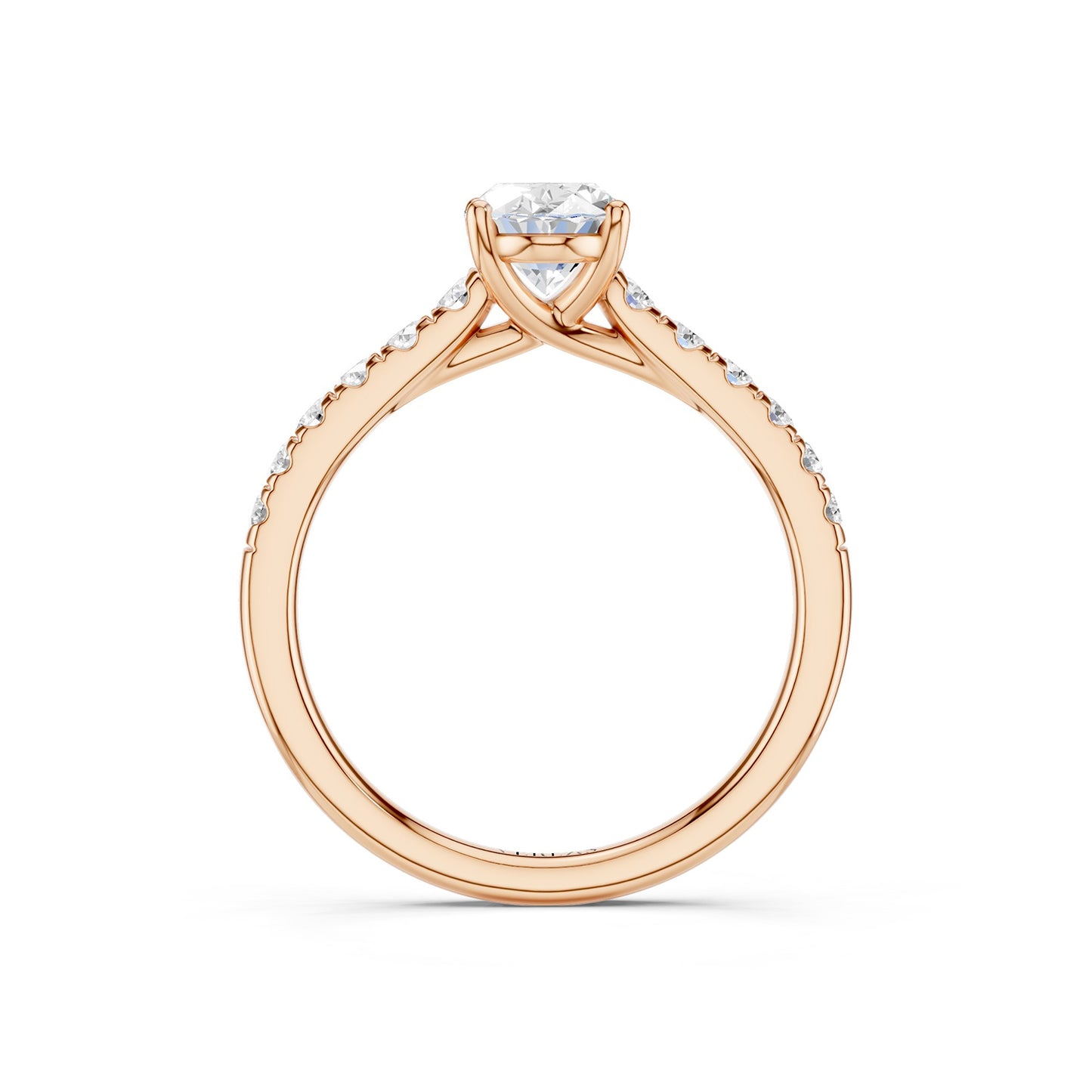 Oval Four-Prong Solitaire Ring