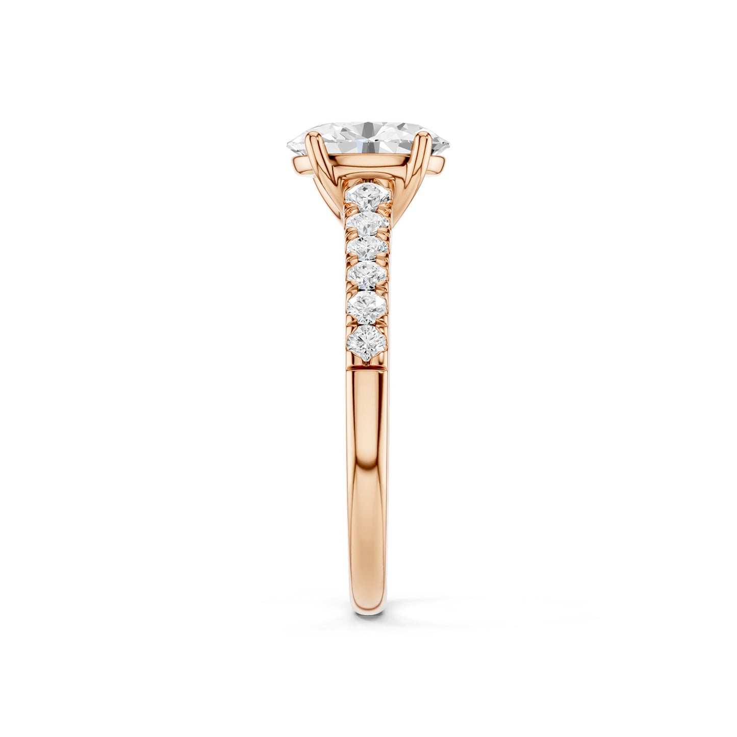 Oval Four-Prong Solitaire Ring
