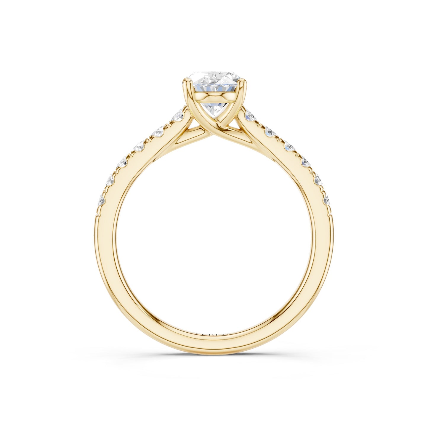 Oval Four-Prong Solitaire Ring