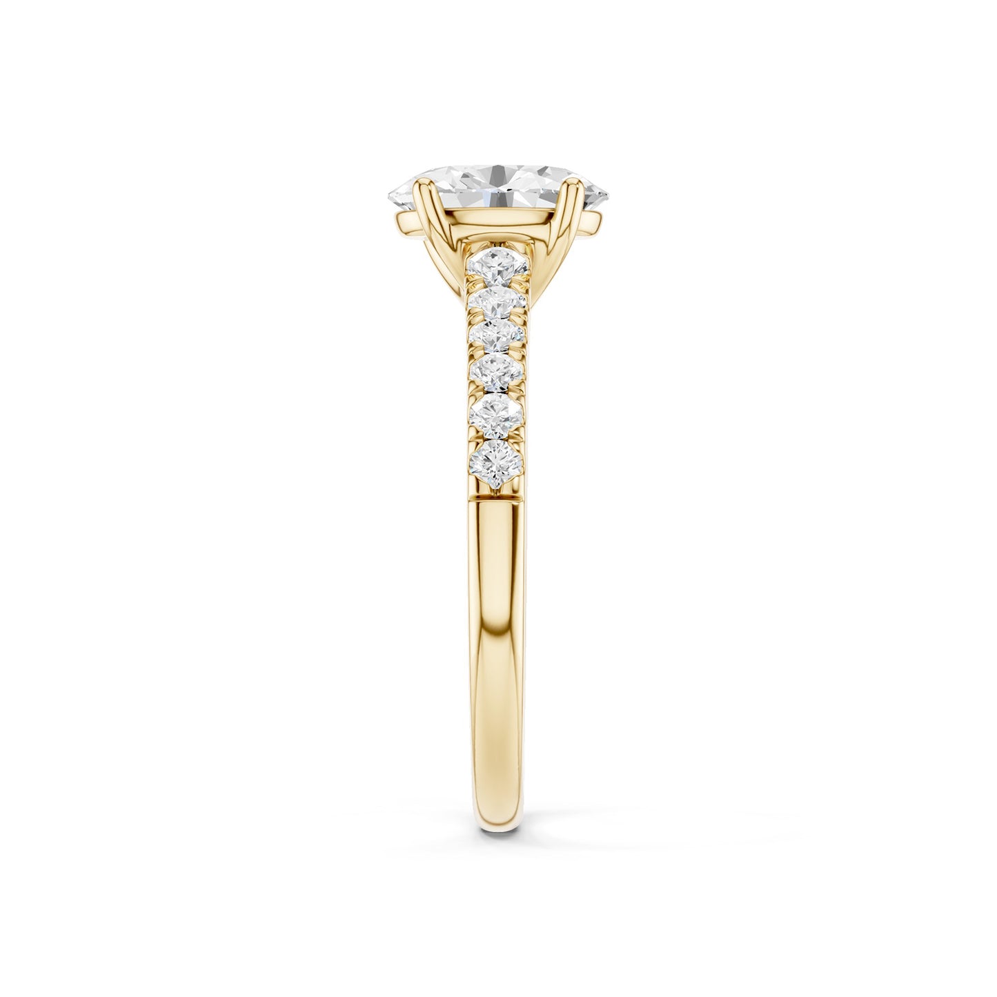 Oval Four-Prong Solitaire Ring