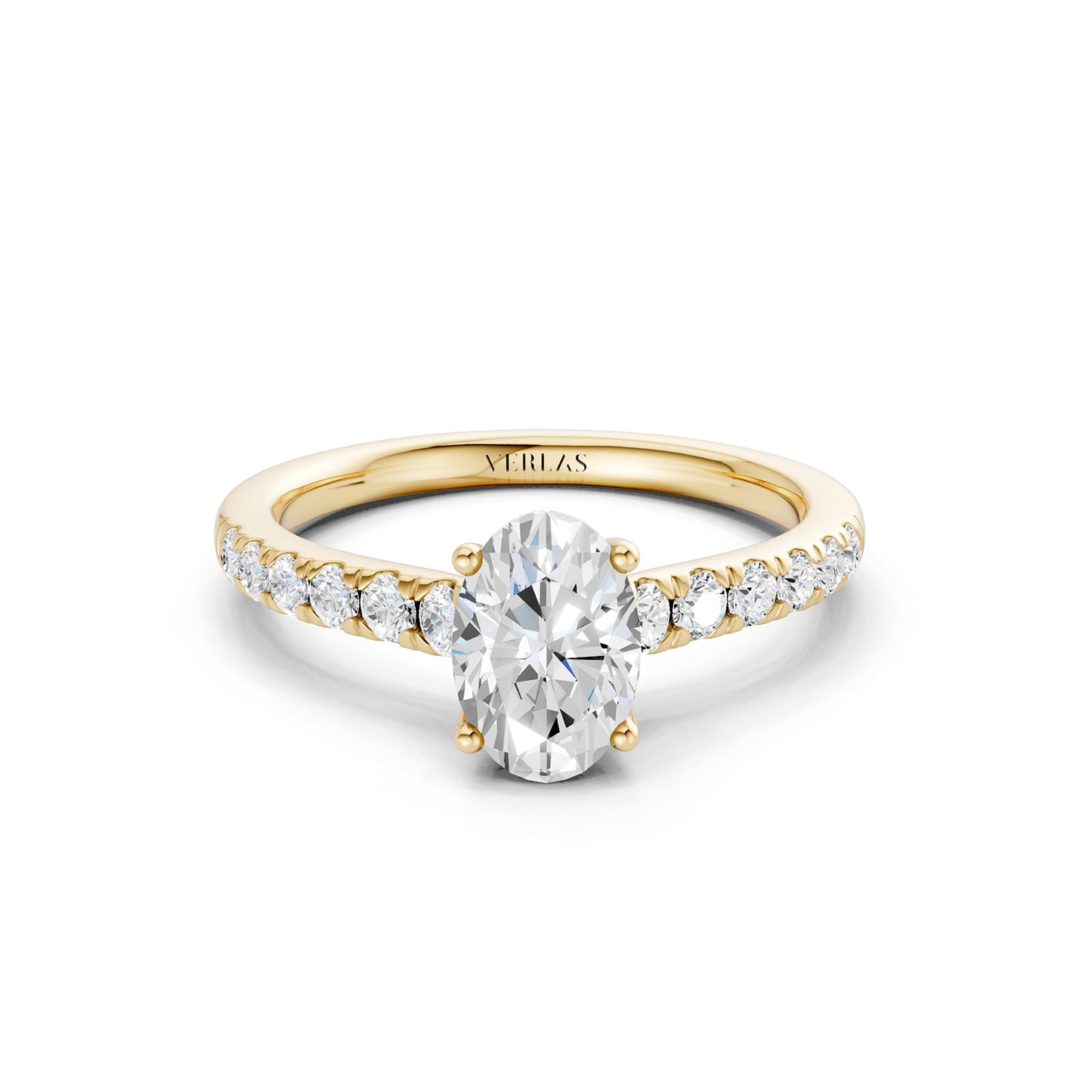 Oval Four-Prong Solitaire Ring
