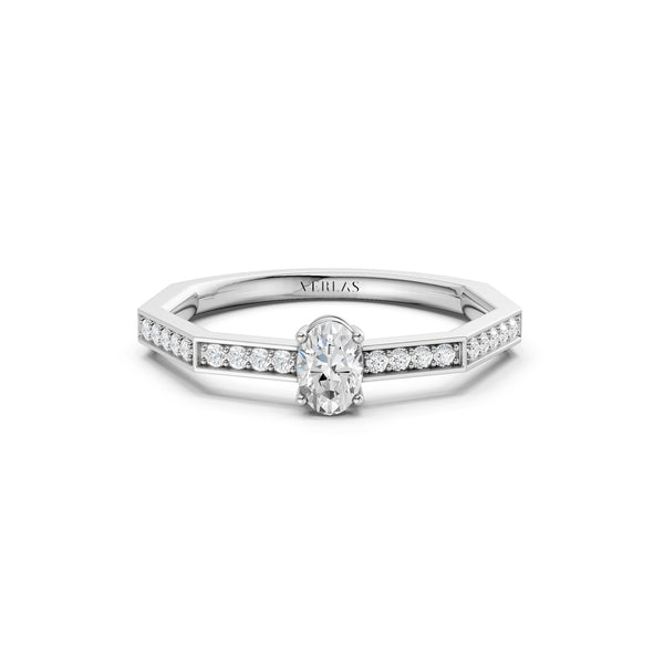 Octad Oval Channel Set Ring