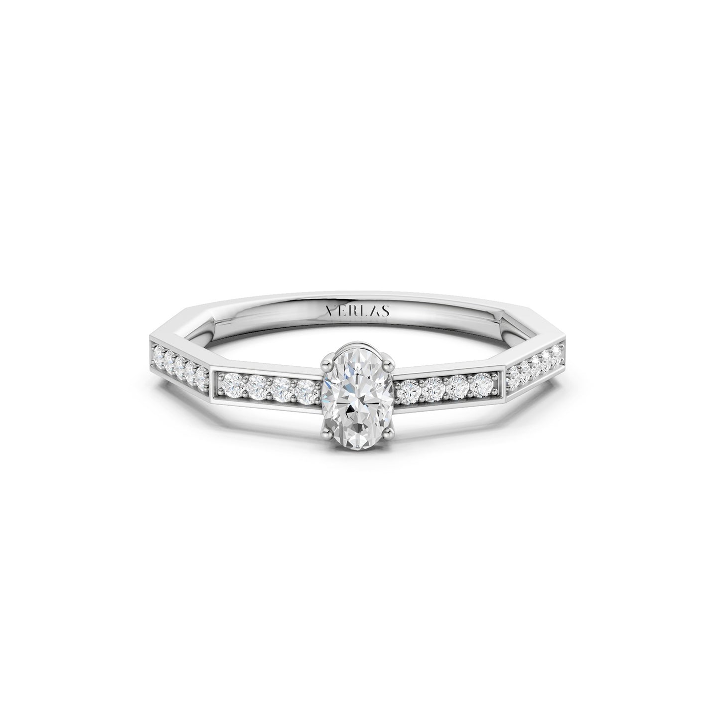 Octad Oval Channel Set Ring