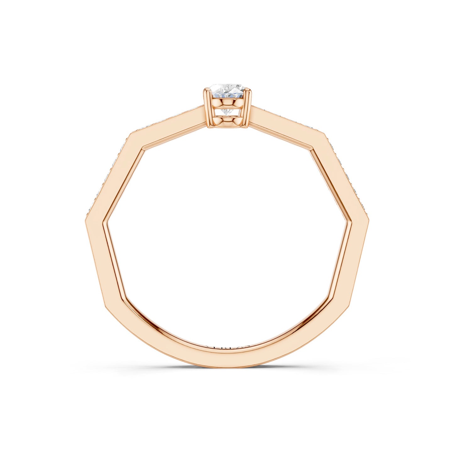 Octad Oval Channel Set Ring