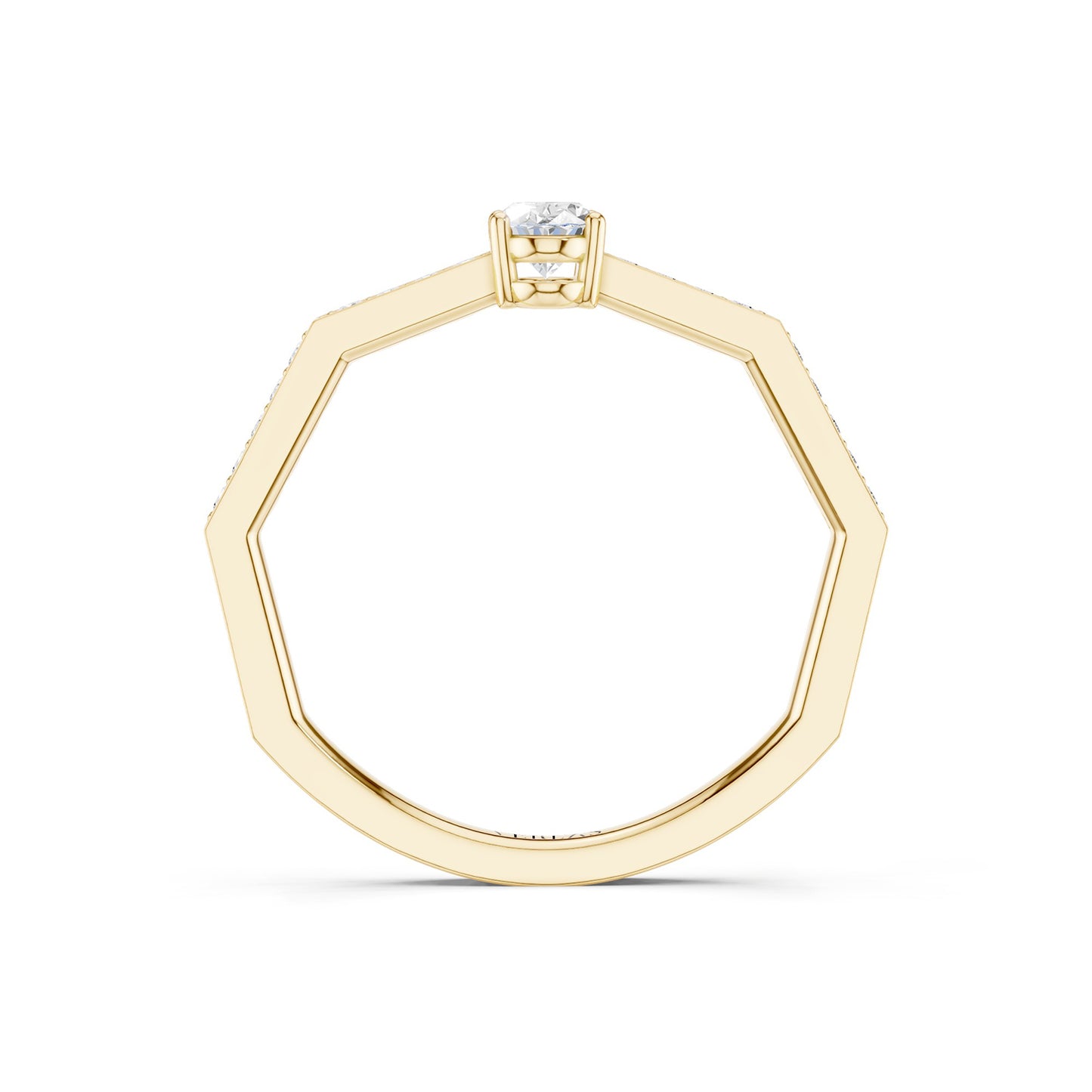 Octad Oval Channel Set Ring