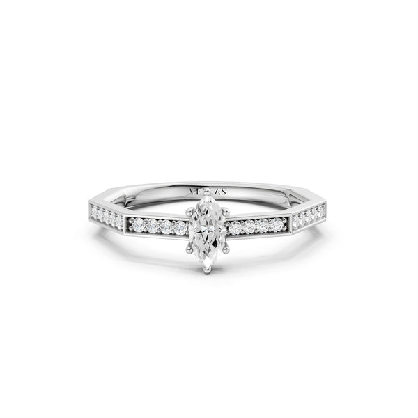 Octad Marquise Channel Set Ring