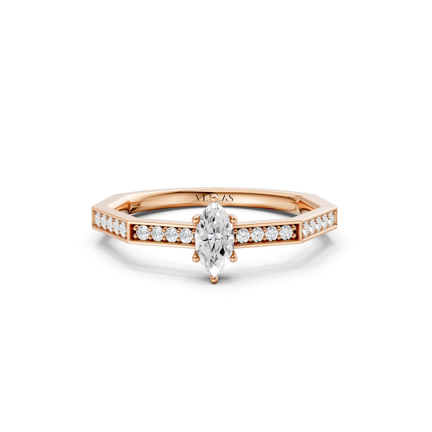 Octad Marquise Channel Set Ring