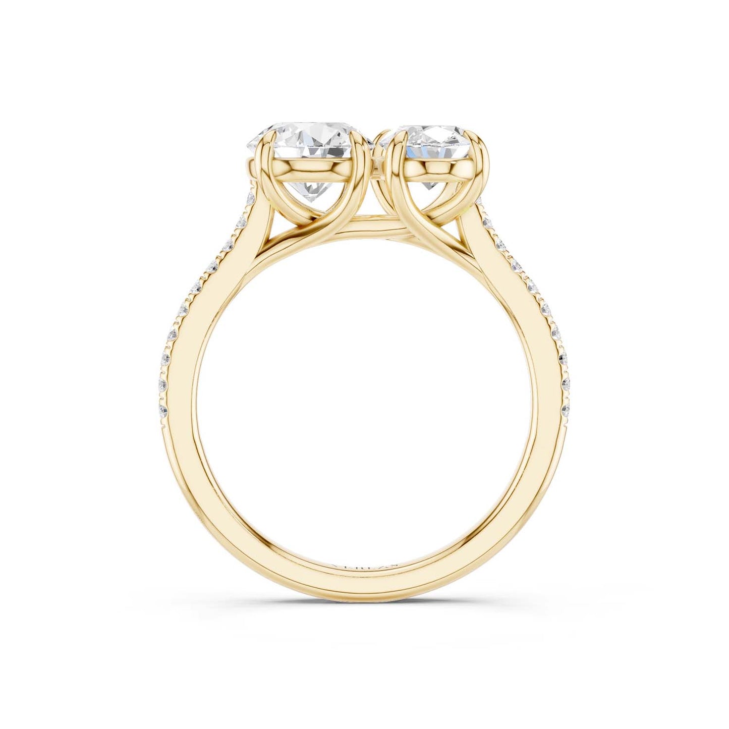 Round Oval Toi-et-Moi Signature Ring